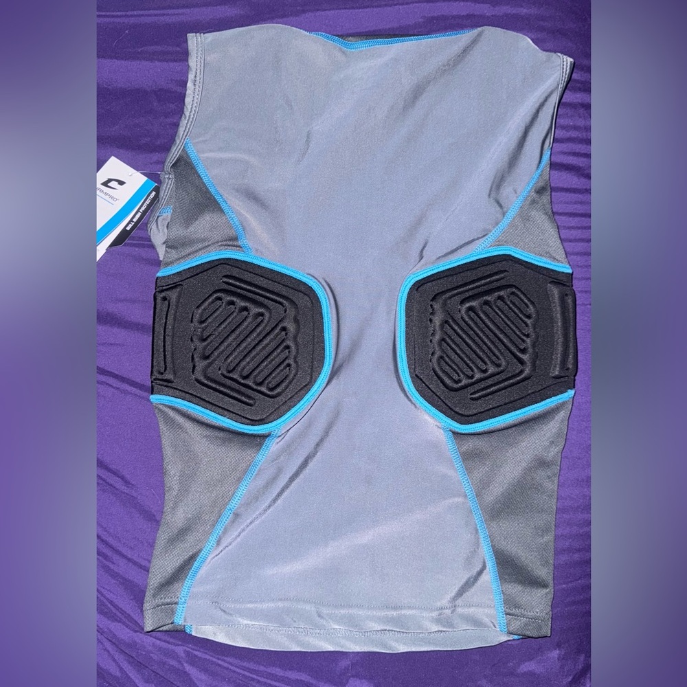 Champro Youth Bull Rush Padded Football Compression Protective Shirt FJU10 L NWT - Picture 9 of 11